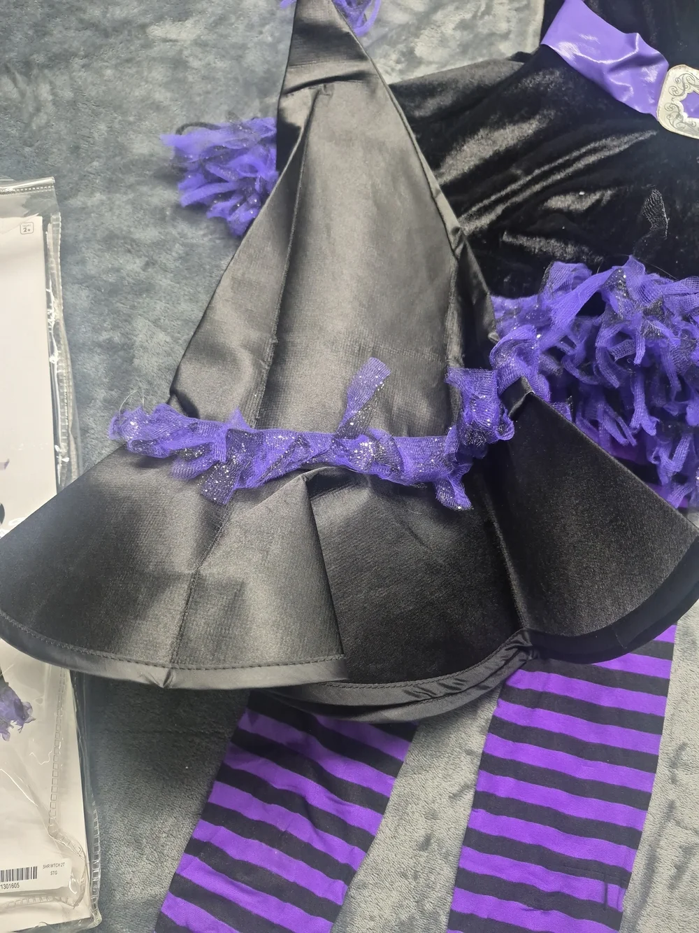 Shreddy Witch Toddler Costume - Black & Purple - Picture 6 of 6